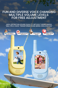 วิทยุสื่อสารแบบหนึ่งต่อหนึ่งพร้อมหน้าจอวิดีโอ ของเล่นวิทยุสื่อสารระยะไกล สำหรับเด็กผู้หญิงอายุ 3 ถึง 10 ปี สีชมพู+ฟ้า - Product Image 5