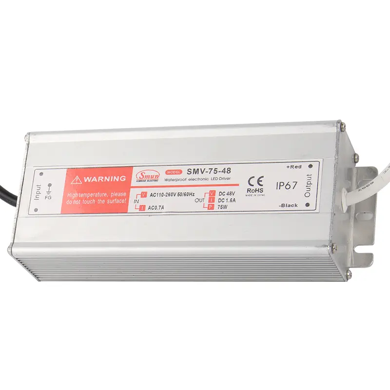 SMV-75-12 100-240VAC Input DC 12V 6,3a 75W Output tahan air sakelar catu daya