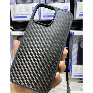 カスタマイズされたシンプルなデザインシリーズプラスチックシリコン素材カーボンファイバーケース新しい携帯電話保護カバー - Product Image 2