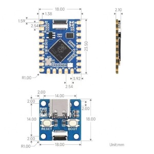 Ahududu Pi rprpçift çekirdekli bölünmüş USB arayüzü çift çekirdekli geliştirme devre kartı modülü kiti