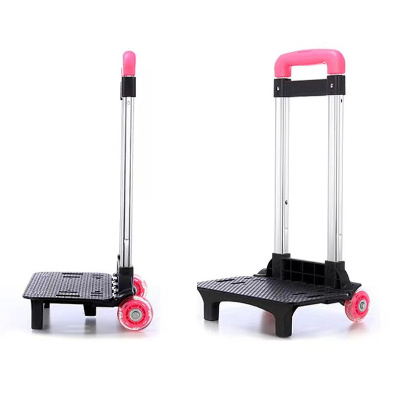Mochila escolar con carrito-Rosa