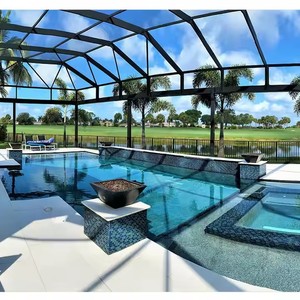 Ngoài trời độ bền kéo cao nhiệm vụ nặng nề lưới dễ dàng cài đặt bơi Patio và hồ bơi màn hình cửa sổ trên mặt đất hồ bơi enclosures - Product Image 2