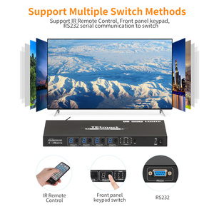 TESmart-conmutador HDMI Matrix Quad Multi-Viewer EDID 4K30Hz av matrix, 4 entradas y 4 salidas, gran oferta - Product Image 3