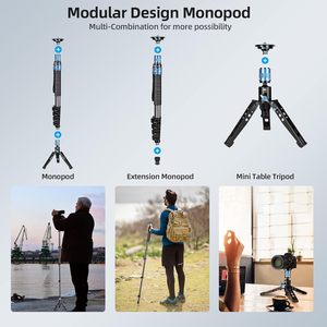 Ayaklar ile SIRUI P-325FS Monopod, kameralar için 55 "karbon Fiber Monopod - Product Image 4