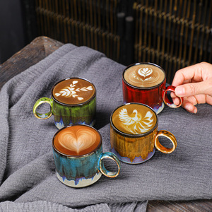 2024 phong cách hiện đại Minion nhà văn phòng sử dụng màu đen mờ hoàn thành nước cốc sữa Sứ cà phê gốm cốc trà - Product Image 3