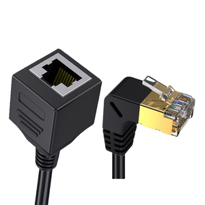 Elbow <strong>Type</strong> Gigabit Cat6 Ethernet Cable Extender with RJ45 Male Female Connector Used for Broadband <strong>Connection</strong> Computer <strong>Networks</strong> - Product Image 1