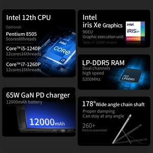 ONE-NETBOOK T1 2 in 1 Tablet PC Win11 Core i7 Prozessor mit Tastatur Computer Laptop 13 Zoll 2K Ultra Screen Tablet - Product Image 3