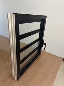 Alüminyum alaşımlı çerçeve dikey Louvre tasarım penceresi ile manuel panjurlu şeffaf cam panjur - Product Image 3