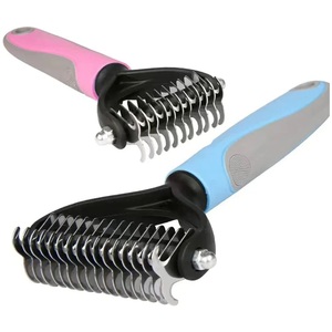 Ağır hizmet tipi Pet köpek tımarlama fırçası aracı için De-Matting ve dökülme astar tarak köpekler kediler için köpek dökülme fırçası - Product Image 2