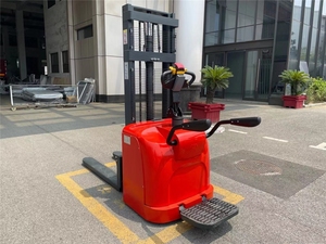 High Quality 1.5 Tons <strong>Load</strong> Capacity 3m Lifting Height Lead Acid Battery in Stand-On Electric Stacker With <strong>Platform</strong> - Product Image 2