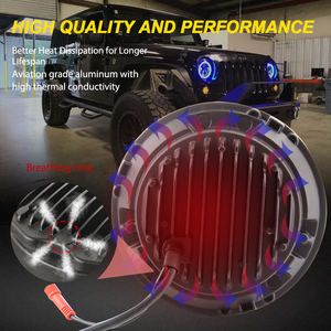 Offroad 4x4 Automotive 7'' Inch Round <strong>Led</strong> Headlight <strong>Led</strong> Fog Light Multi Color RGB <strong>Led</strong> Lights for Jeep - Product Image 4
