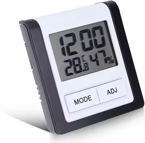 Diseño Simple cuadrado al aire libre temperatura humedad tiempo termómetros habitación termómetro OEM ODM compatible termómetros electrónicos - Product Image 1