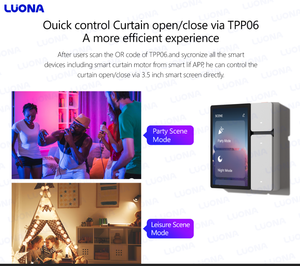 タッチ画面中央コントローラインテリジェントシーンスイッチ3.5インチコントロールパネル付きIRコントローラTuya 3ギャングリレースイッチ - Product Image 4