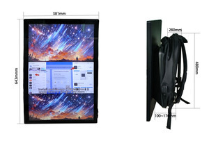 Yeni varış LCD dijital Billboard sırt çantası ekran taşınabilir mobil reklam Laptop çantası reklam makinesi tabela LED - Product Image 4