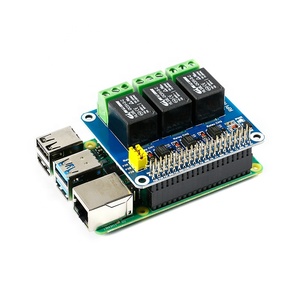 Módulo de relé Raspberry Pi Placa de expansión HAT Módulo de relé de potencia de tres canales Placa de relé RPi para Raspberry Pi y Smart Home