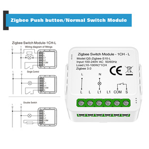 Tuya Smart Zigbee modulo interruttore 1/2/3 banda luce senza filo neutro 2 vie di controllo DIY Smart Breaker funziona con Alexa Google Home - Product Image 3