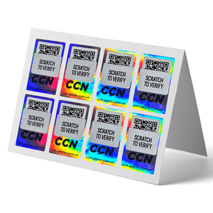 Custom Scratch Off Hologram Security Sticker Holographic Variable QR <strong>Code</strong> Sticker Label with Traceability /<strong>Verification</strong> - Product Image 4