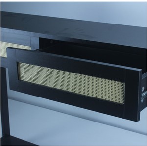 Koridor giriş tablosu konsol masa oturma odası depolama için Oxford Rattan 2 çekmeceli sıska kanepe masa - Product Image 5
