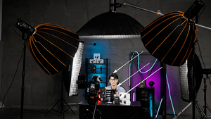 Juego de luces de transmisión en vivo 200W 300W Luz de video LED con softbox y soporte de trípode para transmisión de productos digitales - Product Image 5