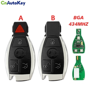 กุญแจรีโมทอัจฉริยะสำหรับรถเมอร์เซเดสเบนซ์ W204เอสคลาส GLK GLA W205 W212 CN002097 CAS 434MHZ 3/3 + 1ปุ่ม