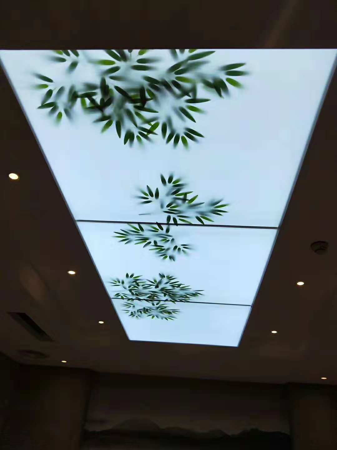 Dotted with green leaves