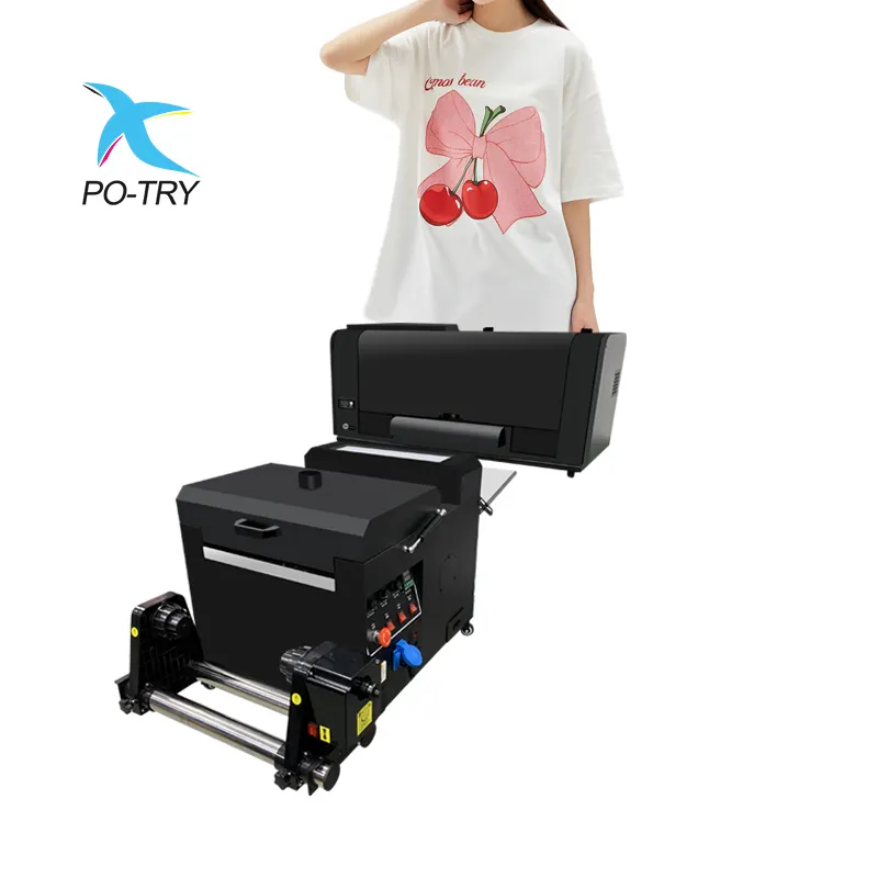 PotryDtfホワイトインクプリンター熱転写ペットフィルムTシャツDtfプリンターI3200 Tシャツ印刷機A3DTFプリンター