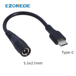 DC Type-cメスから5.5*2.1メスケーブル5521電源ジャックDC電源コネクター5.5x2.1アダプターUSBタイプCコンバーター - Product Image 2