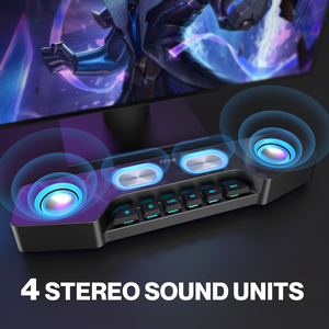 Fifine Ampligame A16 RGB inalámbrico para Bluetooth altavoz portátil para juegos para PC y computadora óptimo para jugadores - Product Image 3