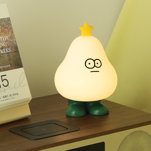 Cuicui โคมไฟกลางคืน LED รูปกระต่ายน่ารักรูปการ์ตูนน่ารักไฟข้างเตียงสีสันสดใสควบคุมด้วยการสัมผัสใช้แบตเตอรี่สำหรับเด็ก - Product Image 4