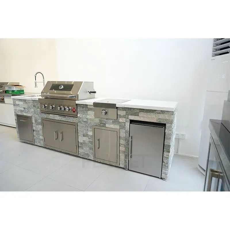 Fabrikdirektverkauf Outdoor-Küchenschränke für Ihre gesamte Küche solide Edelstahl-Küchenschränke ausgestattet komplettsatz