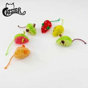 Fabricación al por mayor juguete para mascotas hierba gatera fruta ratones juguete para gatos - Product Image 2