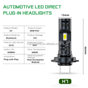 TGZ tahribatsız kurulum çift fanlar LED far H7 Scheinwerfermodul ısı dağılımı Led spot üretici kullanın - Product Image 2