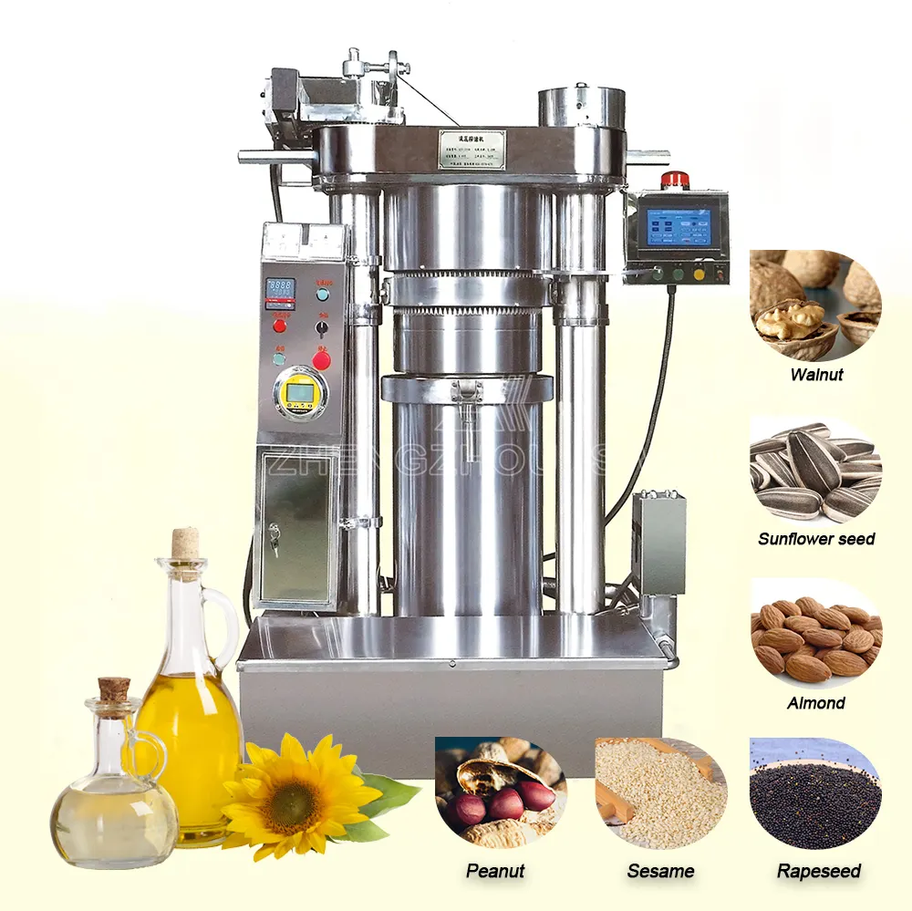 Máquina de prensa de aceite hidráulico de colza de sésamo multifuncional/molino de aceite prensa de aceite frío tipo hidráulico a la venta