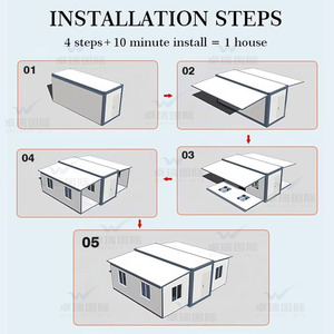 บ้านคอนเทนเนอร์แบบพับได้, ห้องโดยสารสำเร็จรูปพร้อมห้องครัวห้องน้ำสำหรับ Airbnb coastal Retreat หรือ Mountain Lodge Mobile Home - Product Image 4
