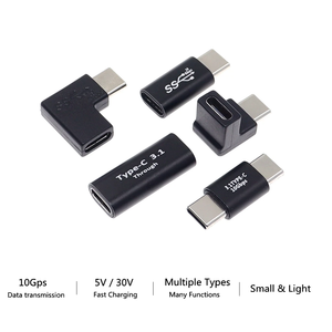 USB C 3.2至USB C 3.1 90度直角充电适配器10gbps数据手机u盘母对公插头适配器 - Product Image 4