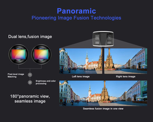 Hik OEM 8MP çift Lens panoramik kırmızı ve mavi ışık aktif caydırıcılık Ip kamera Poe IP67 iki yönlü ses renkli görüş tam Metal - Product Image 5
