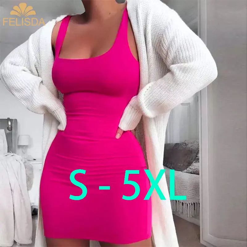 Felisda vestido bodycon de verão feminino, mini vestido bandage sem mangas para festa à noite e clube roupas da moda 2021