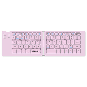 Teclado plegable Jeqang con diseño de 2 pliegues tipo C, batería de larga duración para tabletas y portátiles, nuevo producto - Product Image 1