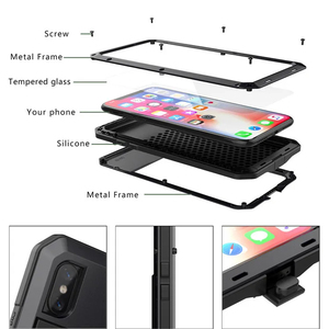 Ağır zırh koruma Samsung kılıfı için Galaxy S22 S S7 kenar not 8 10 artı 20 Ultra 360 Metal depo kapağı için cep