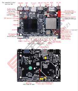 産業用制御AIロボットマザーボードRK3288ARMシングルボードコンピューターとLinuxおよびAndroid 12V PCBA - Product Image 2