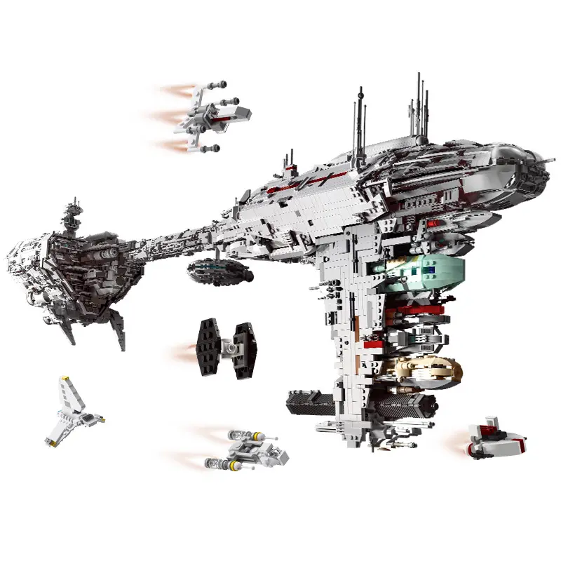 Grand ensemble de blocs de Construction de vaisseau spatial d'escorte, 6388 pièces, blocs de serrage MOC, modèle de Construction, jouets Legoed, cadeau Compatible pour enfants