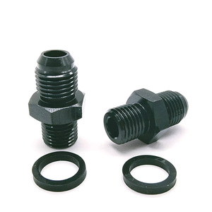 AN6-1/4NPS siyah gümüş Flare Union adaptörü TH350 TH400 şanzıman yağ soğutucusu adaptör parçaları Turbo 350 400 4laluminum alüminyum