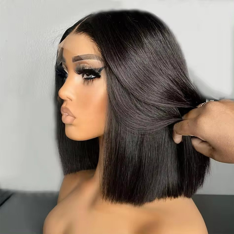 Perruque Bob courte couleur naturelle