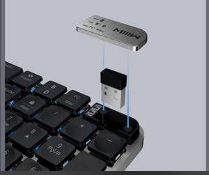 MIJIA Беспроводная механическая клавиатура 102 клавиши подсветка двойной режим USB2.4GHz приемник портативный тип перезаряжаемая клавиатура - Product Image 5