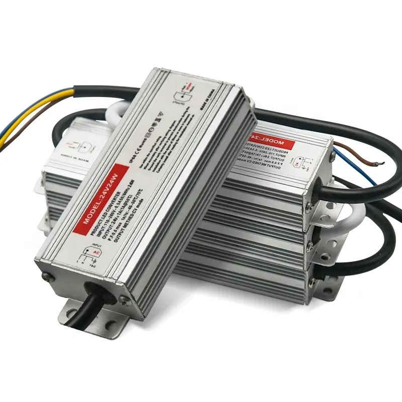 IP68 110v 220v Ac Dc定電圧24wから400w 12v 24v定電流LEDドライバー防水スイッチング電源