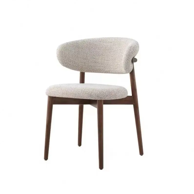 Cadeira de madeira para sala de estar, venda quente de tecido de pernas de madeira sólida para cadeiras, restaurantes, sala de jantar