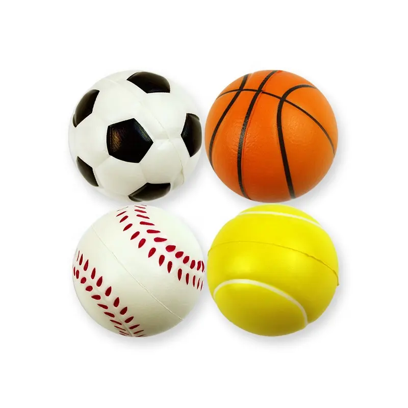 Espuma de 2,52 pulgadas fútbol baloncesto tenis béisbol suave estrés juguetes descompresión fiesta favores divertidos juguetes educativos para niños