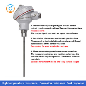 Conjunto de sensor de temperatura de resistencia térmica de platino Pt100, termopar blindado, transmisor de temperatura tipo K, de montaje de - Product Image 5