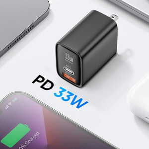 Adaptador de alta calidad PD 33W Cargador de pared Enchufes múltiples Teléfonos móviles Mini salida de carga ABS Cargador multiUSB - Product Image 3