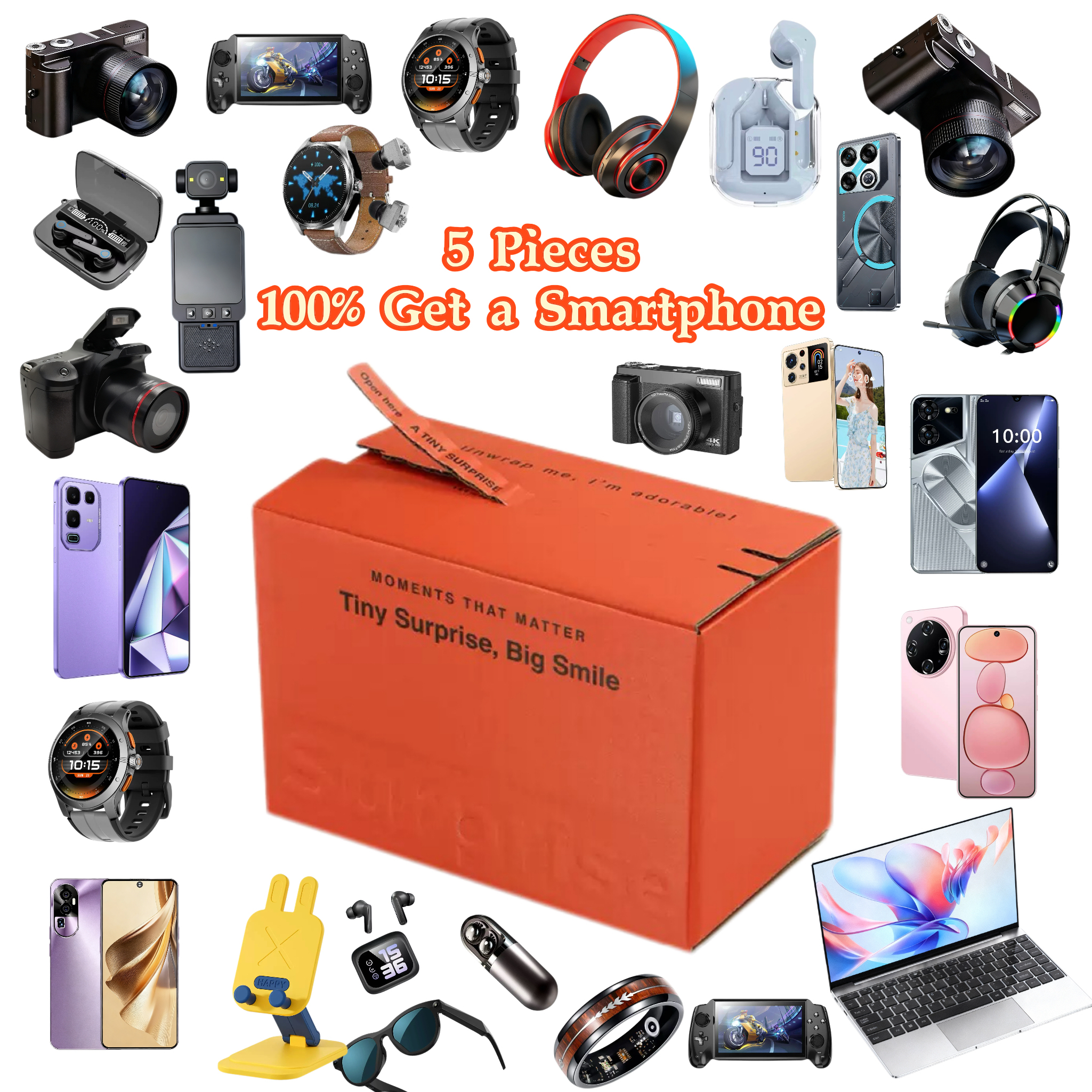 5 Pieces 100% Get a Smartphone Color Multi
